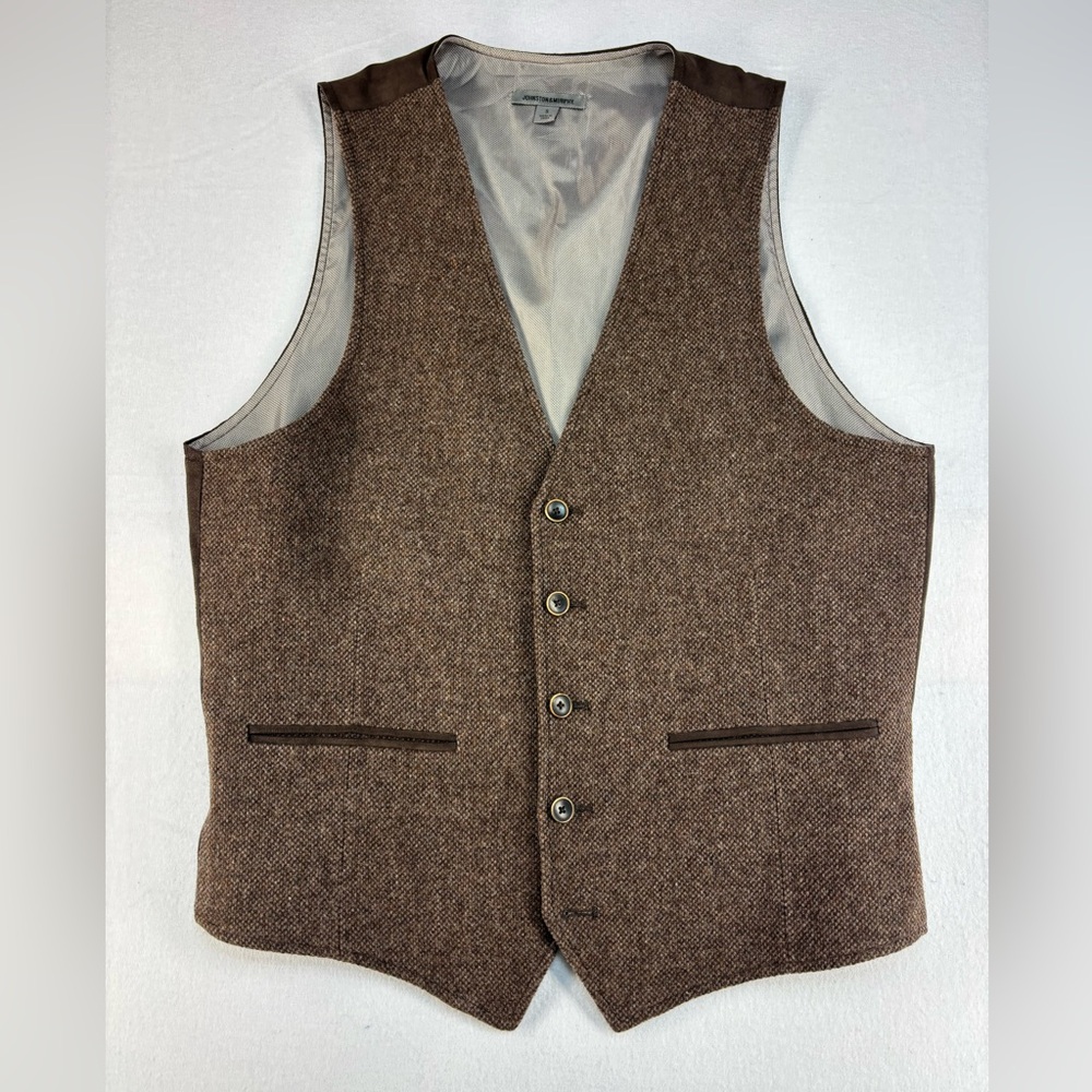 Johnston & Murphy Brown Tweed Vest